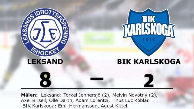 Leksands IF vann mot BIK Karlskoga Junior