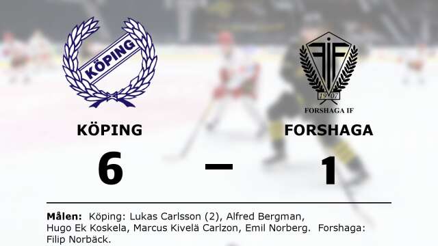 Köping HC vann mot Forshaga IF Ishockey