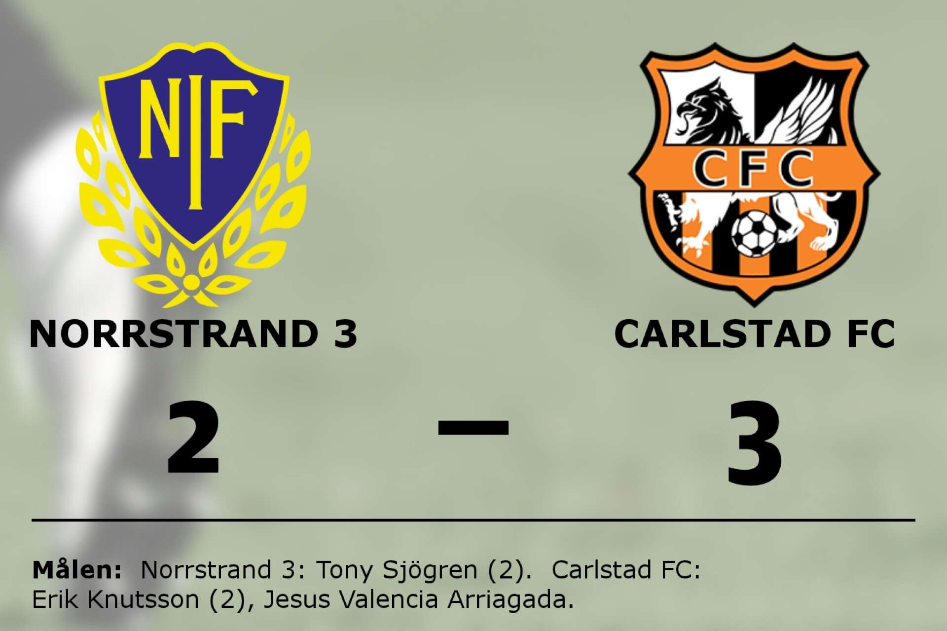 Norrstrands IF förlorade mot Carlstad FC