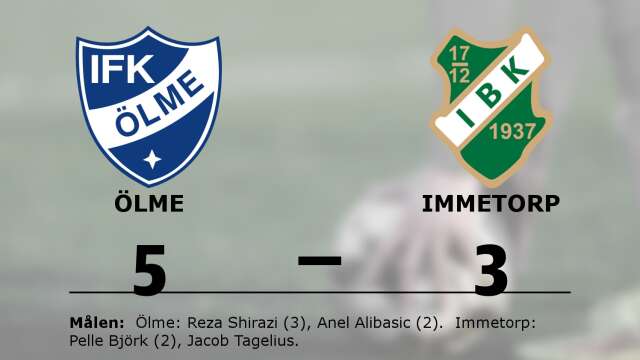 IFK Ölme vann mot Immetorp BK