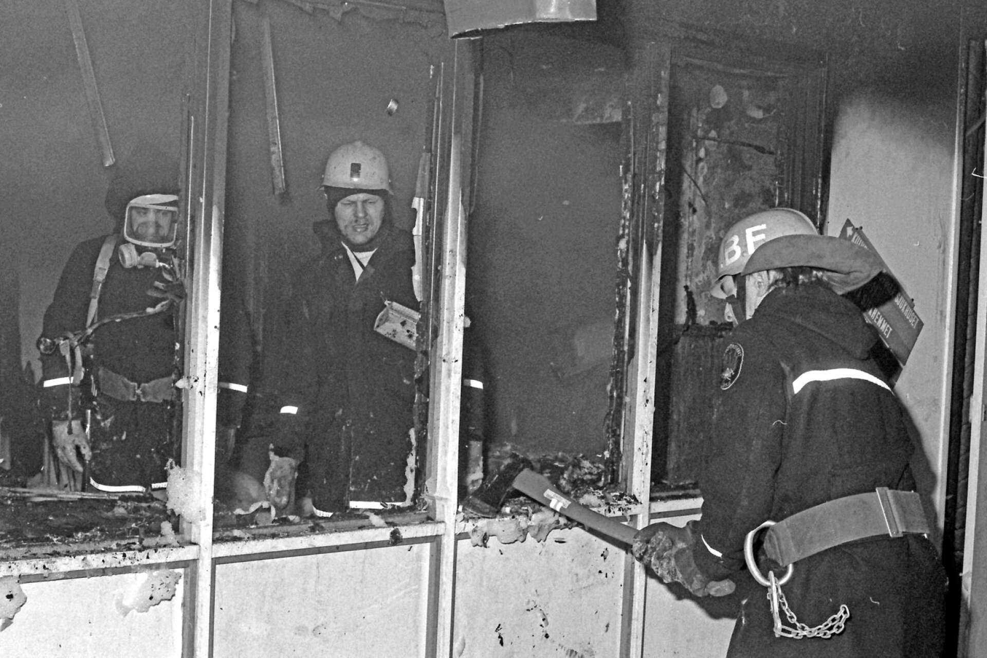 En dramatisk brand inträffade 1985 i sjukhuset i Säffle. Det var dramatiskt eftersom det i sjukhuset vid tillfället fanns många inneliggande patienter och rök spreds i byggnaden. Elden på bottenvåningen kunde släckas, men skadorna blev omfattande. 