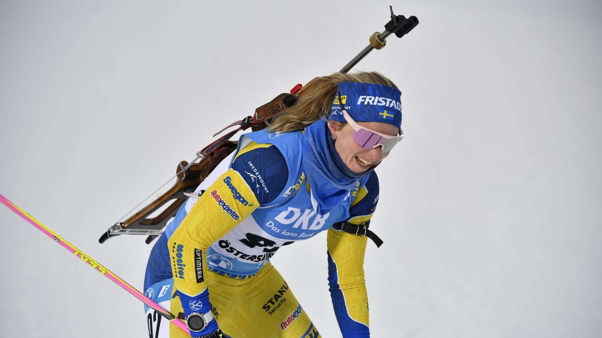 Mona Brorsson sköt fullt på Holmenkollens jaktstart och klättrade till 13:e plats. Arkivbild.