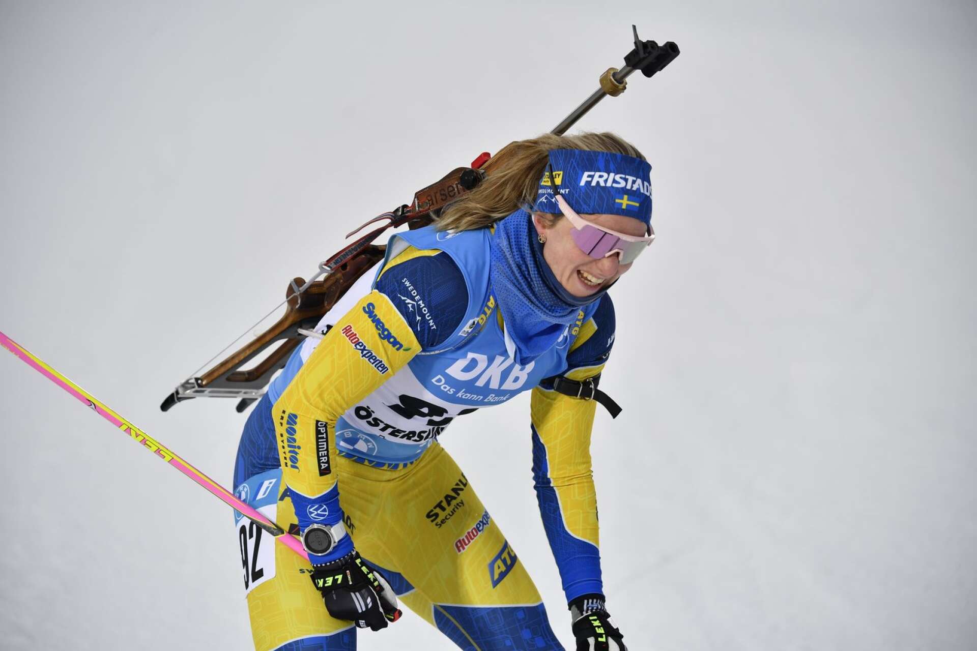Mona Brorsson sköt fullt på Holmenkollens jaktstart och klättrade till 13:e plats. Arkivbild.