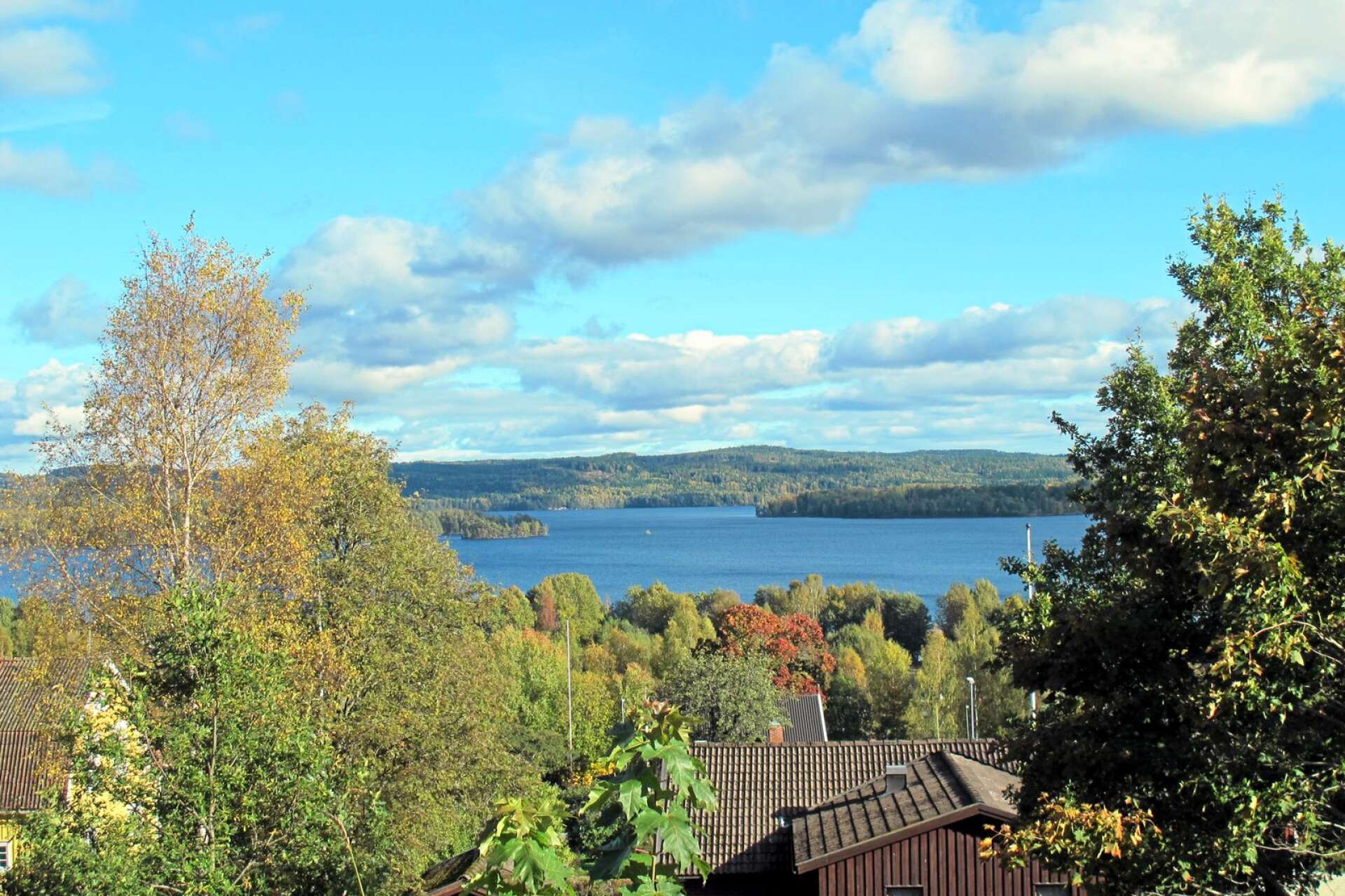 Utveckla attraktiviteten i Billingsfors som bostadsort, manar skribenten i inlägget, Bilden visar utsikt över Laxsjön.