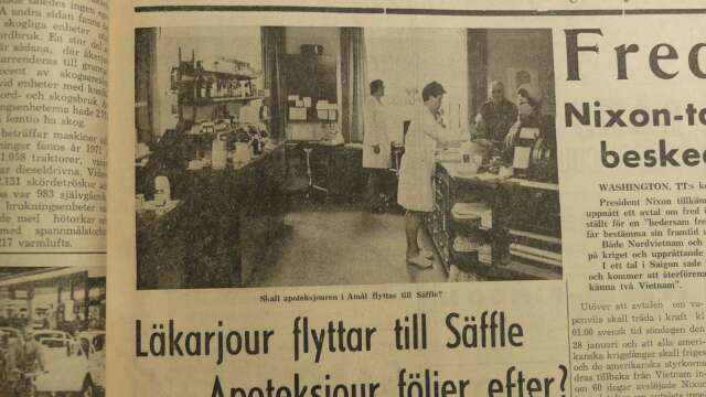 Skall apoteksjouren i Åmål flyttas till Säffle frågade sig Provinstidningen 1973.