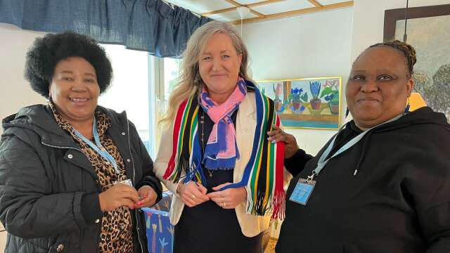 Nomvuyo Mposelwa, Marie Oudin och Theodora Mafumbatha har spenderat några dagar i Kristinehamn.