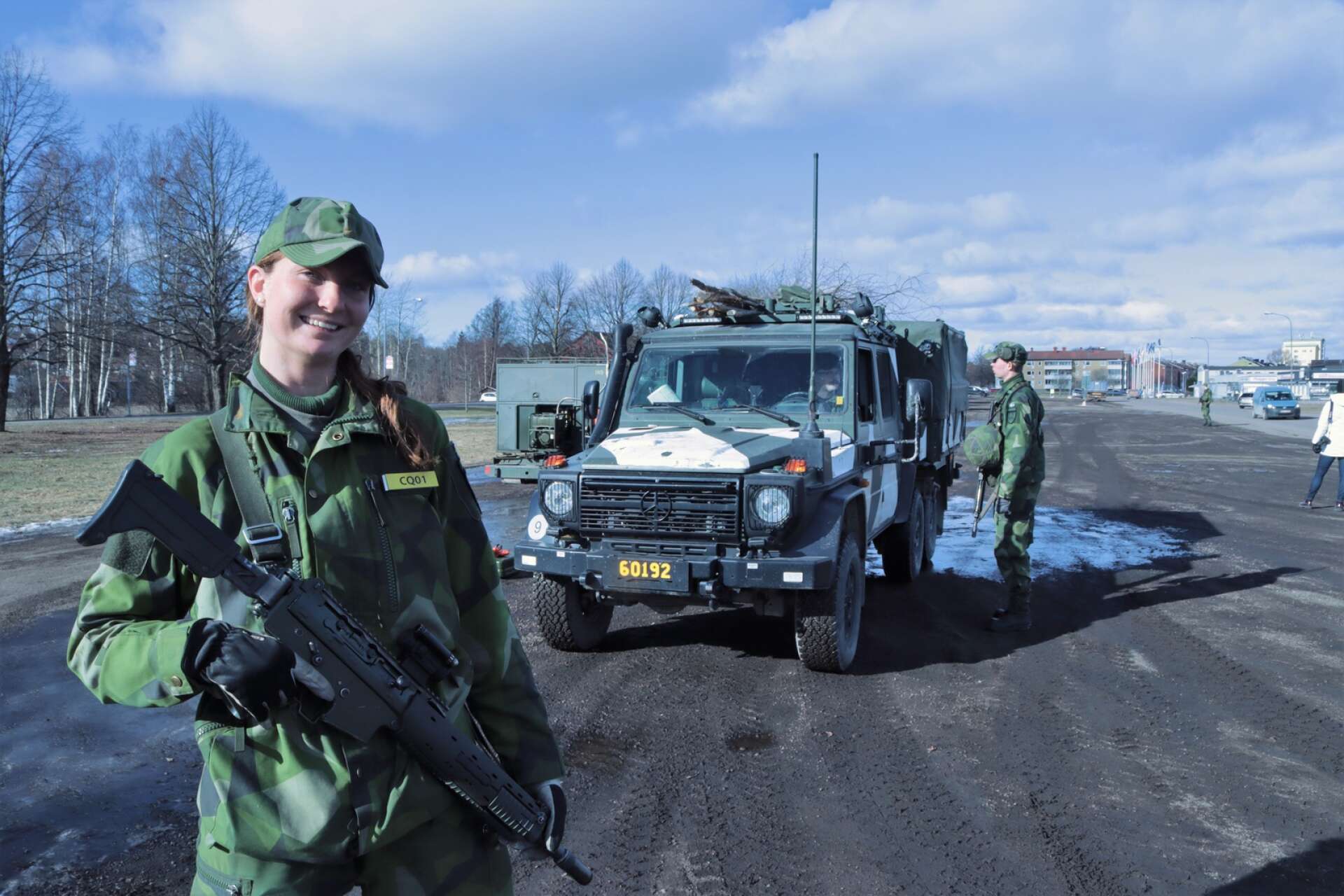 Korpral Nova Nordström från Stockholm är ammunitionschef på Noraskogs kompani.