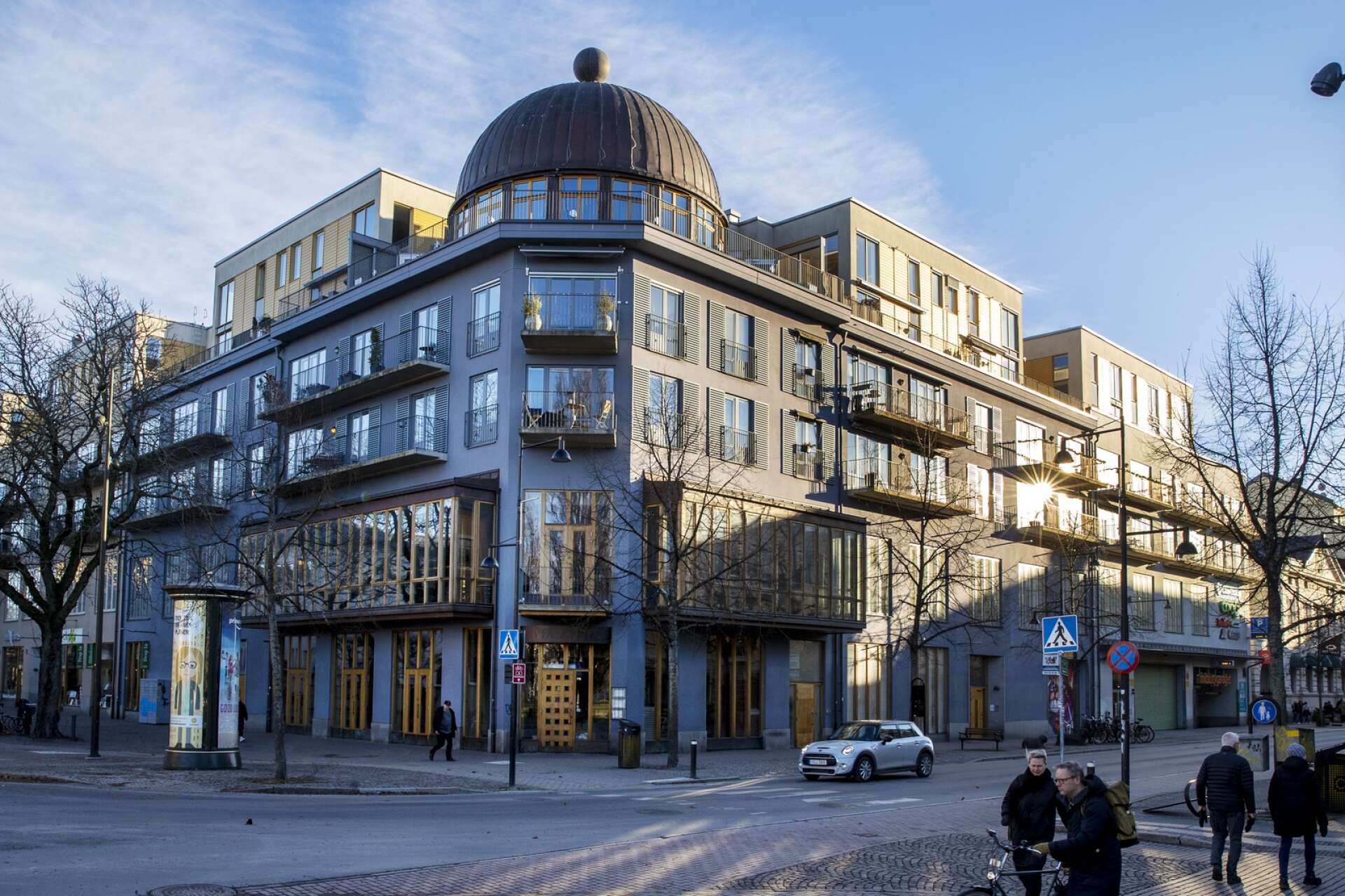 En utmaning för Via Appia-lokalen i Mitticity i Karlstad är att två våningar med bostäder skiljer de två understa planen från tornrummet.
