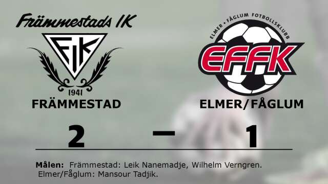 Främmestads IK vann mot Elmer/Fåglums FK