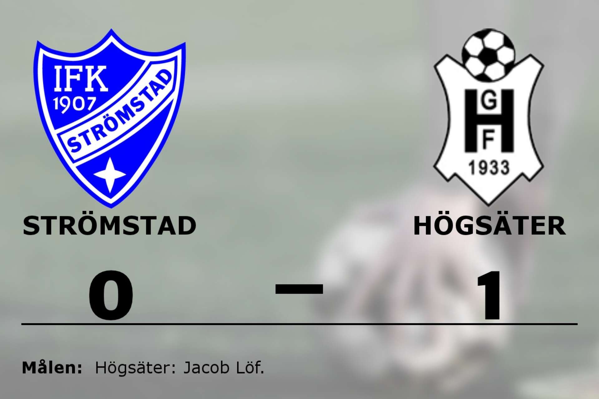IFK Strömstad förlorade mot Högsäters GF