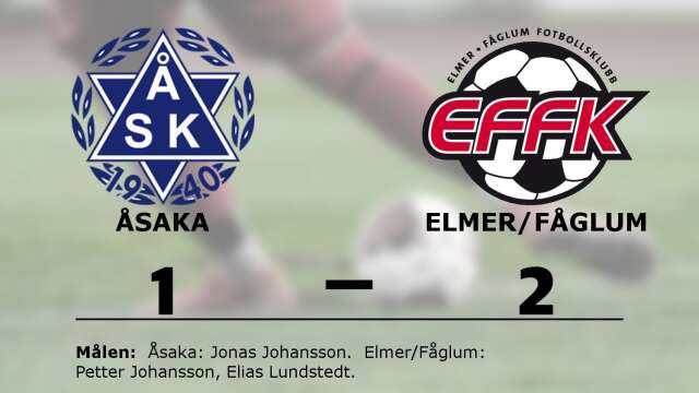 Åsaka SK förlorade mot Elmer/Fåglums FK