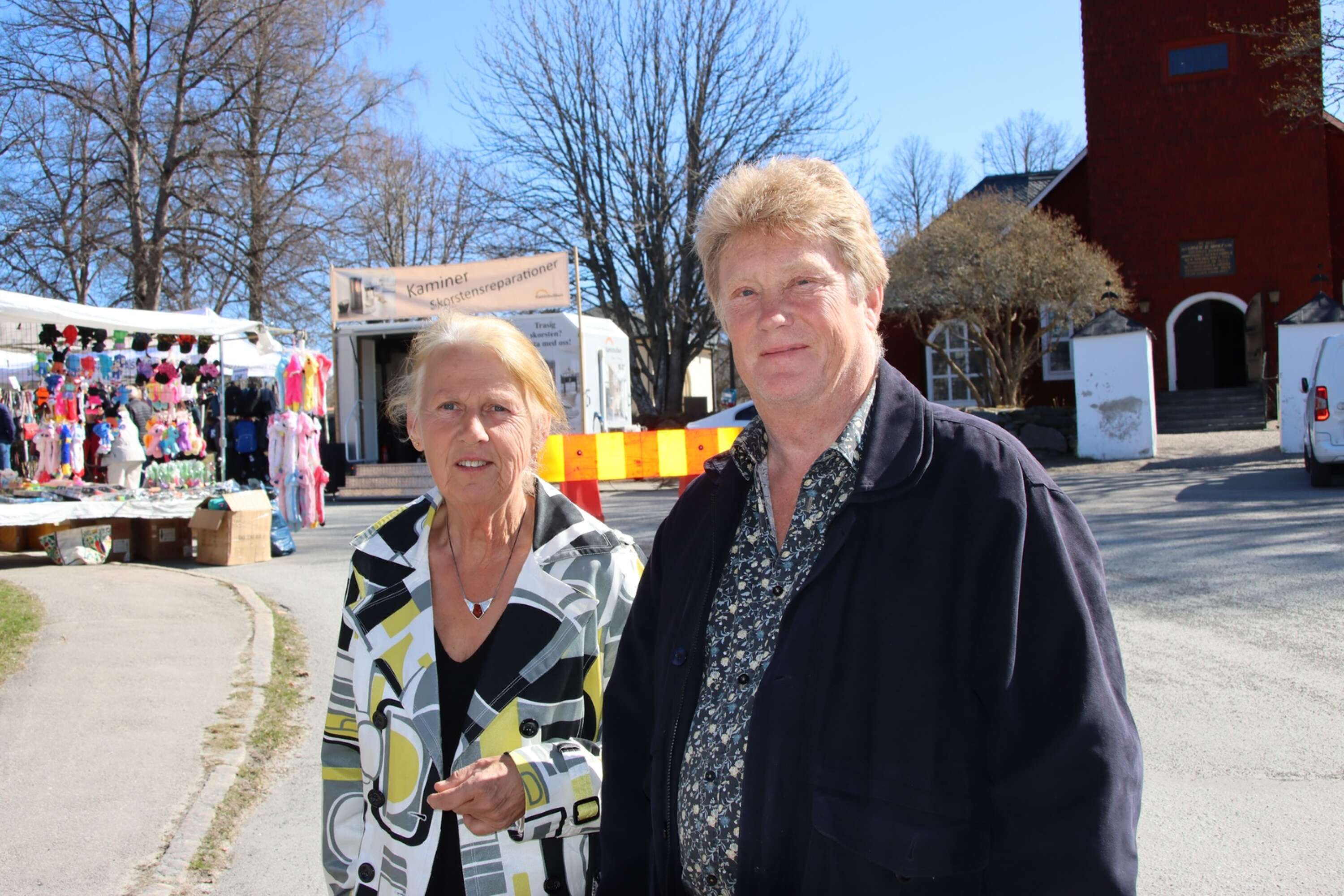 Mai-Britt Larsson och Anders Tågmark, från Filipstad, besökte marknaden på förmiddagen. 