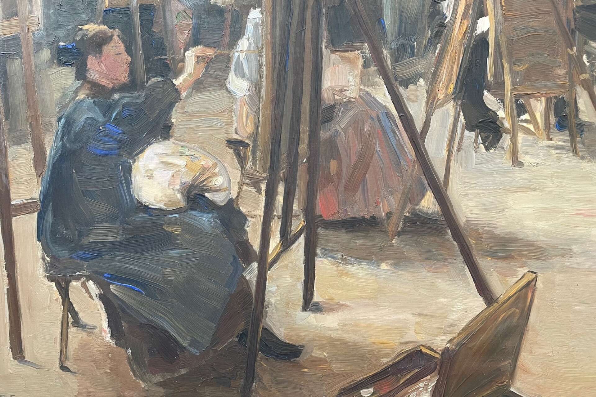 Ett porträtt av Maja målat av den dåvarande fästmannen Axel Erdmann från tiden då de studerade på Konstnärsförbundets målarskola. 