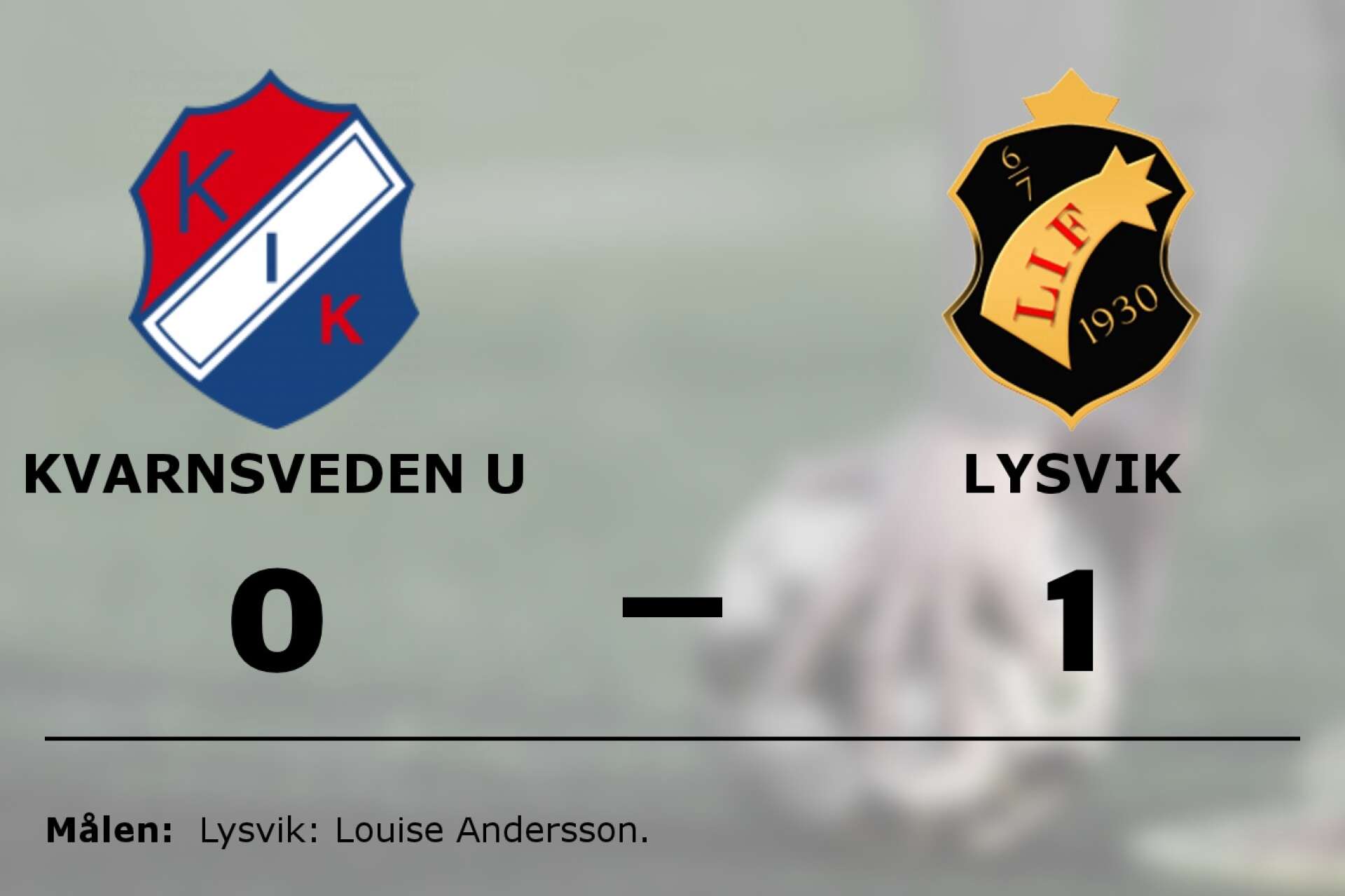 Kvarnsveden U förlorade mot Lysvik