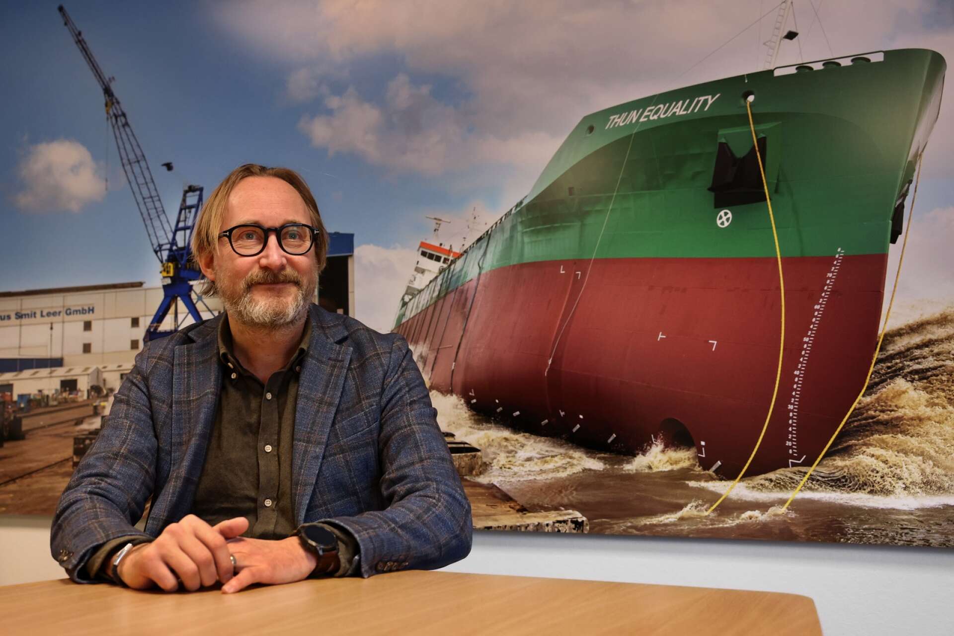 ”Sjöfarten kommer att få en viktigare roll i transportsystemet”, säger Johan Källsson, vd för Thunbolaget i Lidköping. 