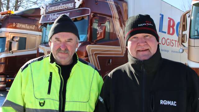 Jan-Erik Sarfve (till vänster) driver Samuelssons åkeri AB i Nykroppa tillsammans med sin bror Rickard Sarfve. 