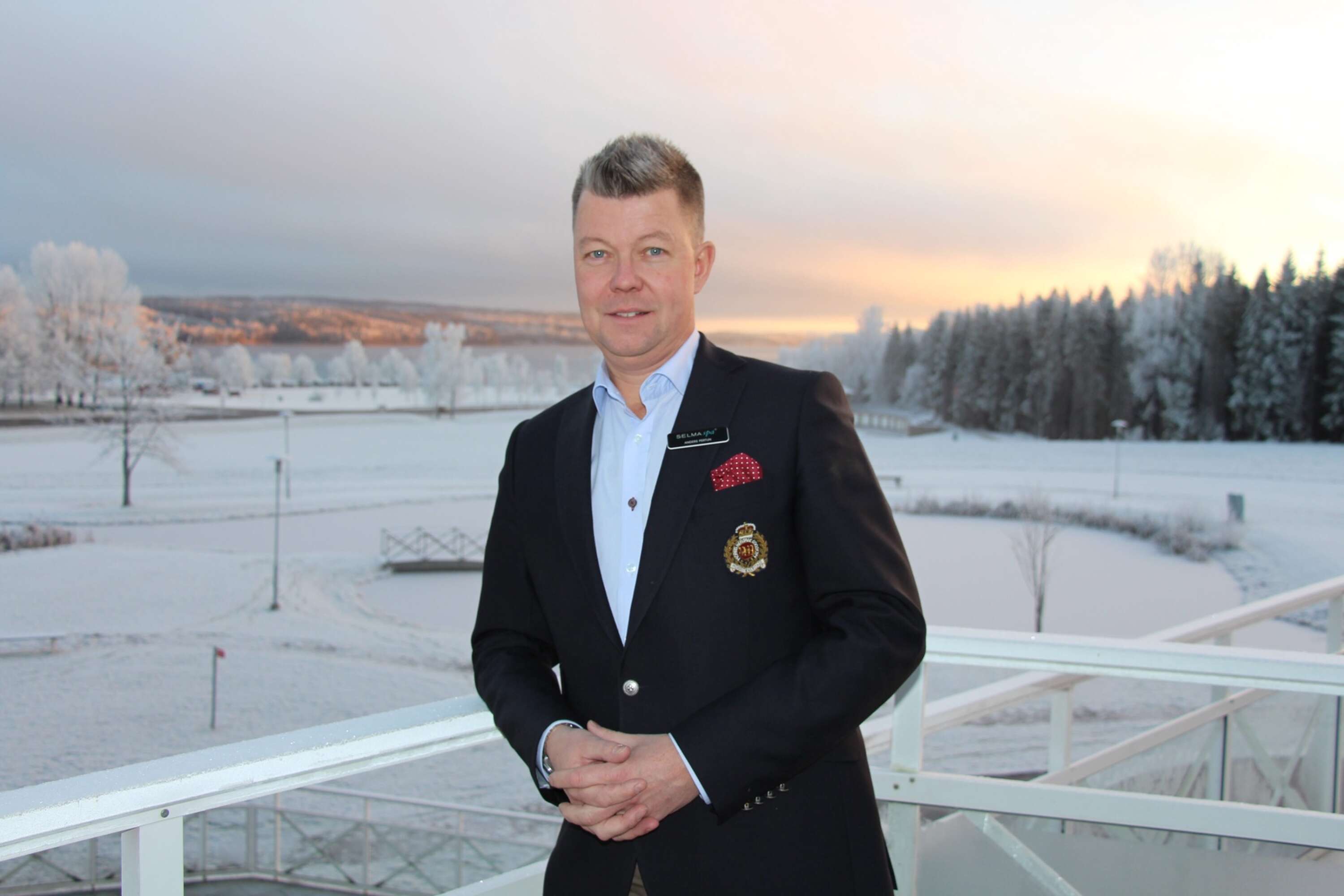 Anders Pertun under hans tid som hotelldirektör för Selma Spa i Sunne. 