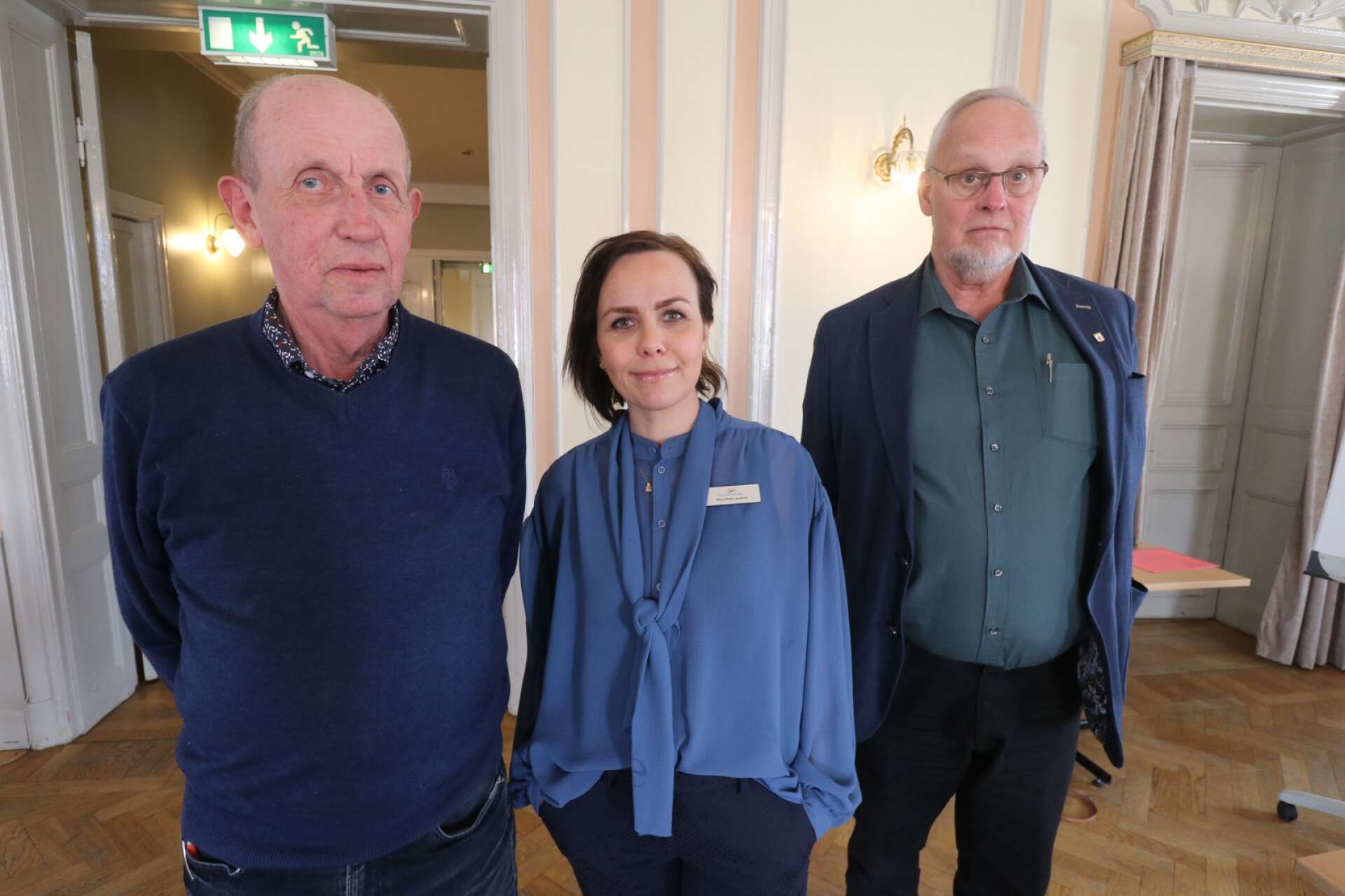 Göran Magnusson och Petra Ohldin Lampinen, båda från Fastighetsägarna, svarade tillsammans med kommunens samhällsbyggnadschef Björn Wennerström för värdskapet.