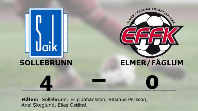 Sollebrunns AIK vann mot Elmer/Fåglums FK