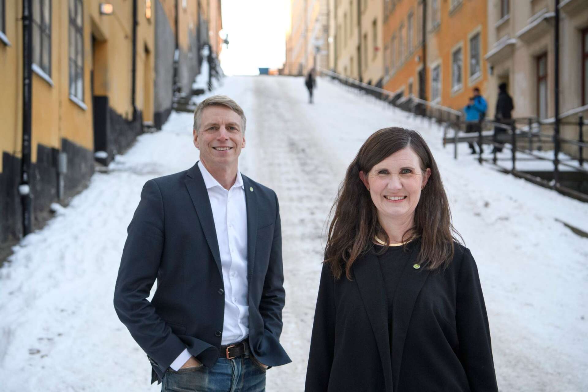 Språkrören Per Bolund och Märta Stenevi är två av deltagarna på Miljöpartiets kongress i Örebro. Bilden är dock tagen på annan plats.
