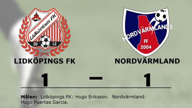 Lidköpings FK spelade lika mot Nordvärmlands FF
