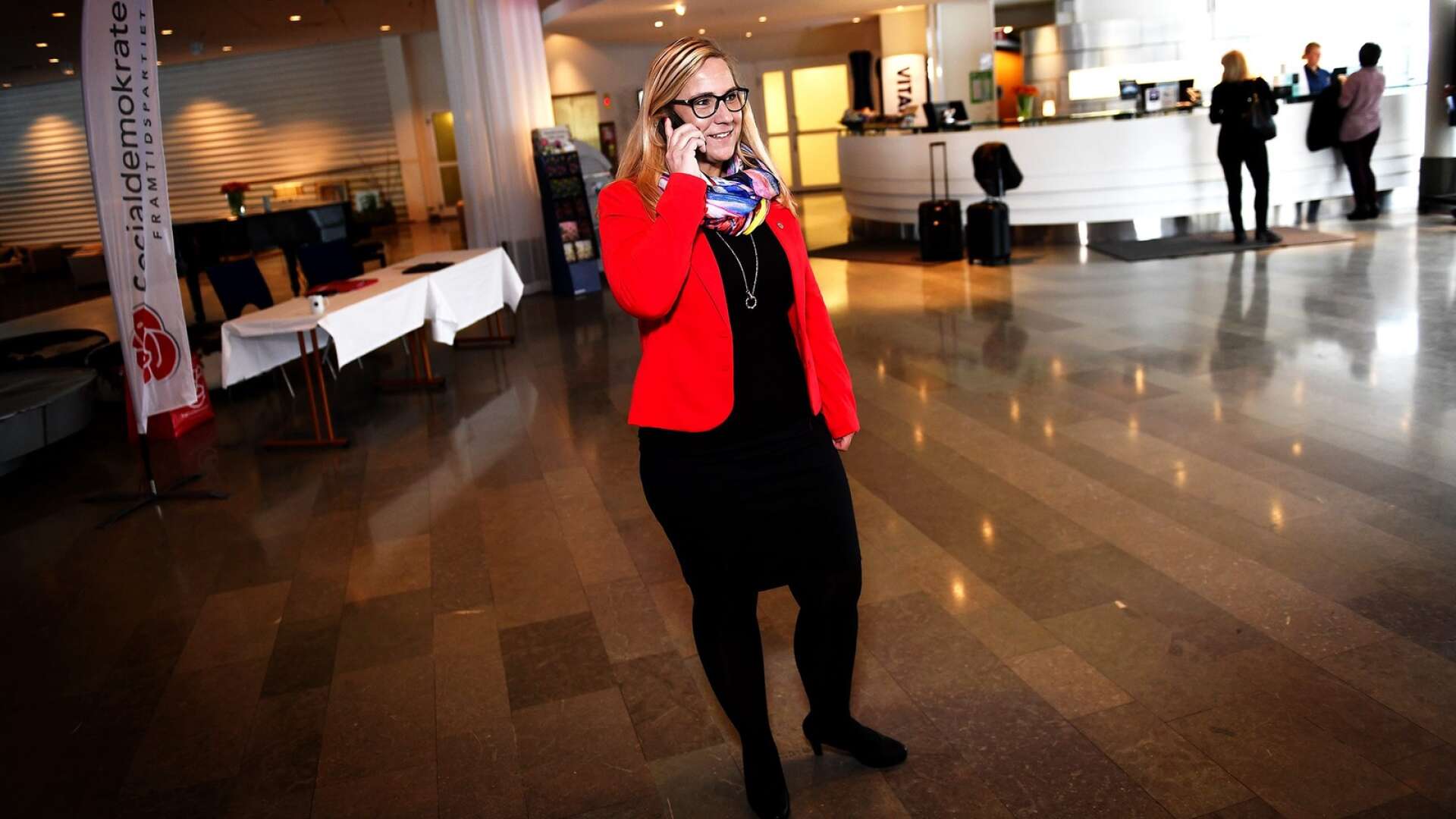 Åsa Johansson (S), regionstyrelsens ordförande och ordförande i Värmlandsrådet. Arkivbild från Socialdemokraternas kongress på Selma Spa i Sunne 2018.