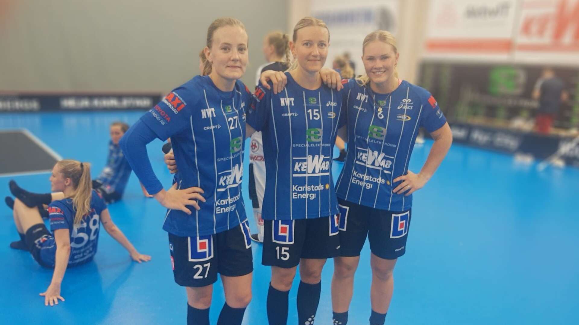 Tre tunga nyförvärv i Karlstad: Från vänster: Linnea Wallgren, Adina Augustsson och Alexandra Terner.