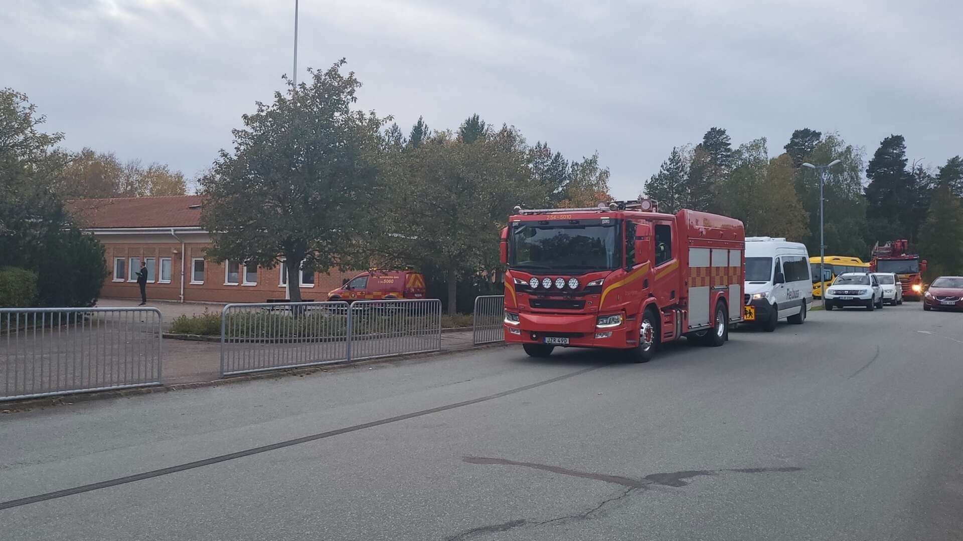 Ett automatlarm utlöstes på Kristinebergskolan vid tretiden på torsdagseftermiddagen.