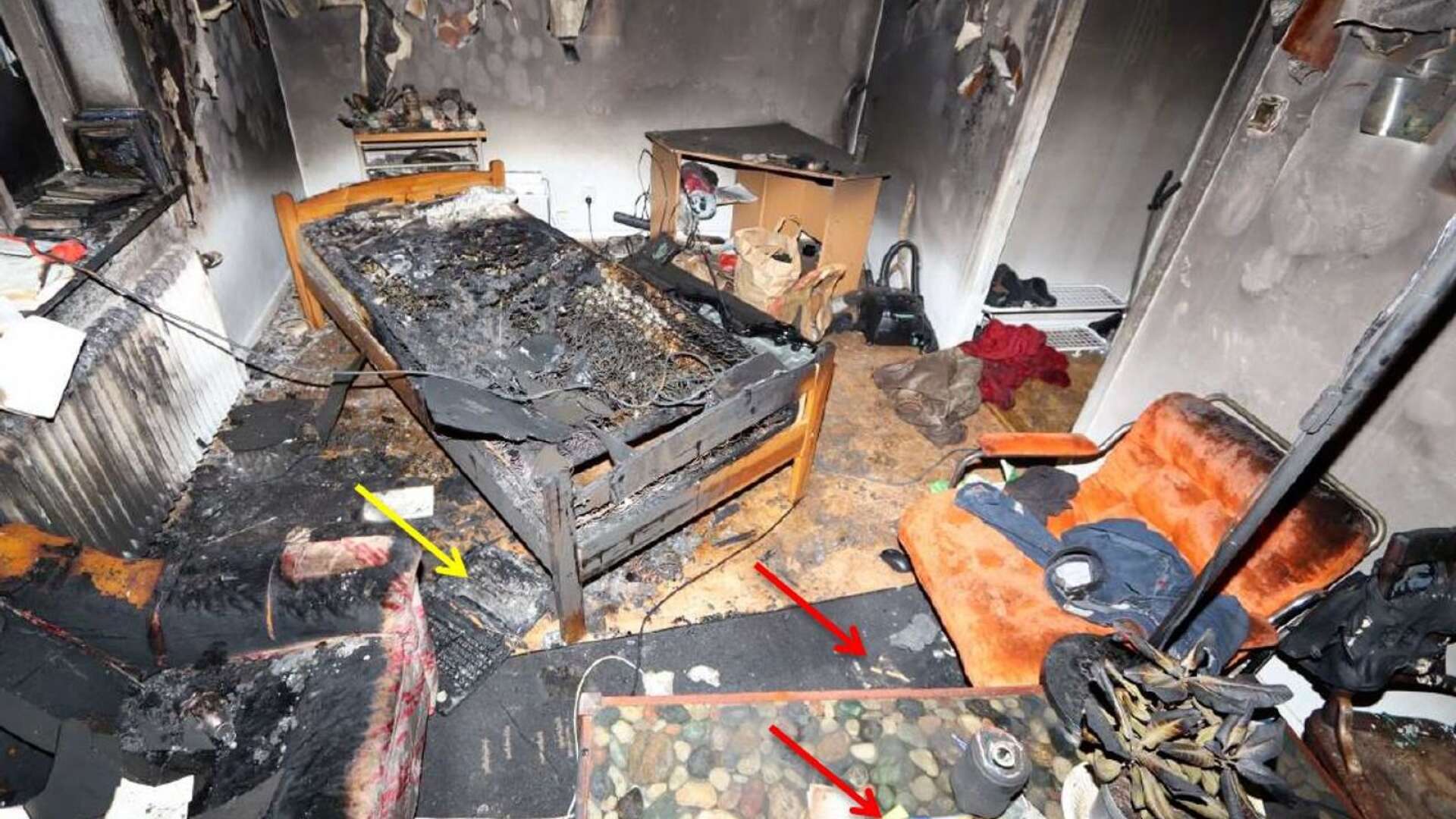 Lägenheten i Säffle totalförstördes efter branden i januari.