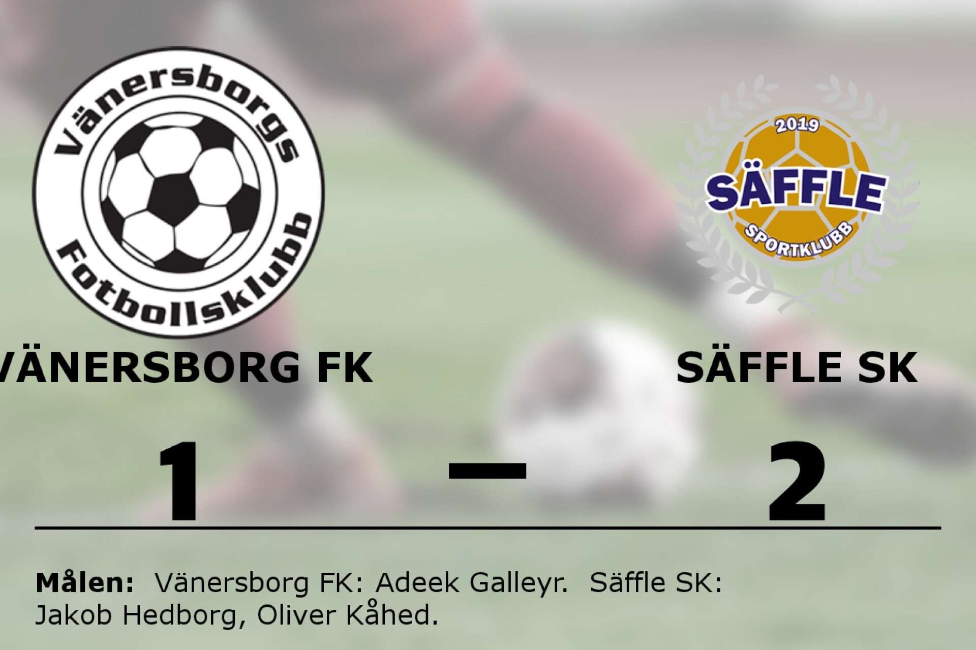 Vänersborg FK förlorade mot Säffle SK