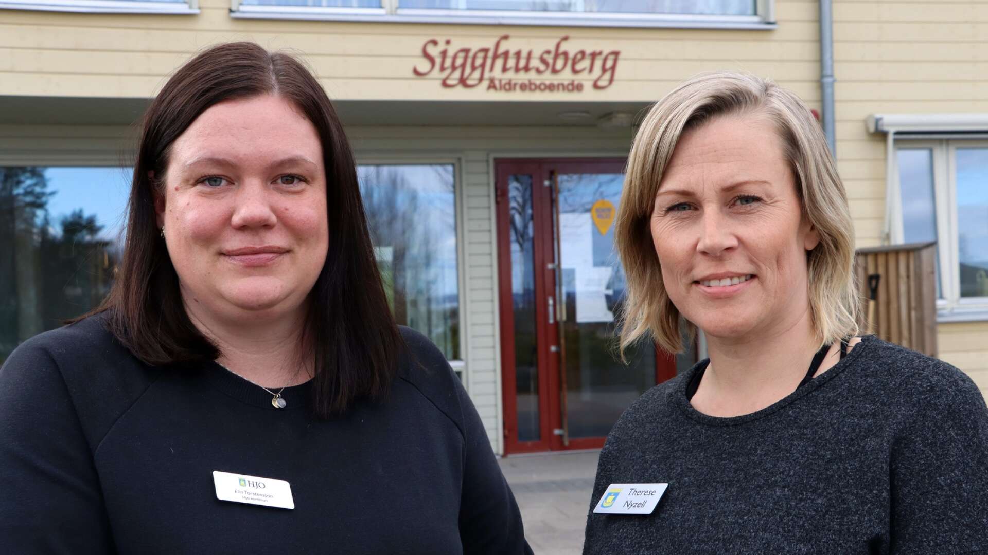 Elin Torstensson och Therese Nyzell utgör demensteamet i Hjo och har sitt kontor på Sigghusberg. 