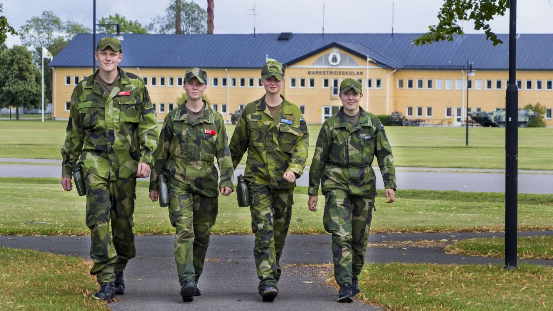 Värnpliktiga har rykt in på P4 och Trängregementet i Skövde. Arkivbild.