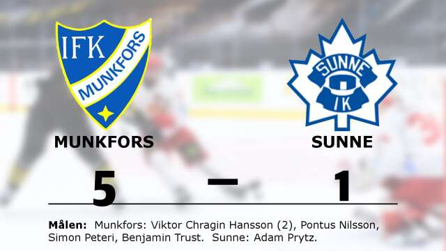 IFK Munkfors vann mot Sunne IK