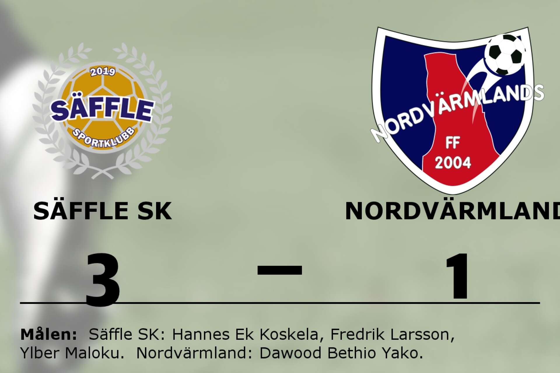 Säffle SK vann mot Nordvärmlands FF