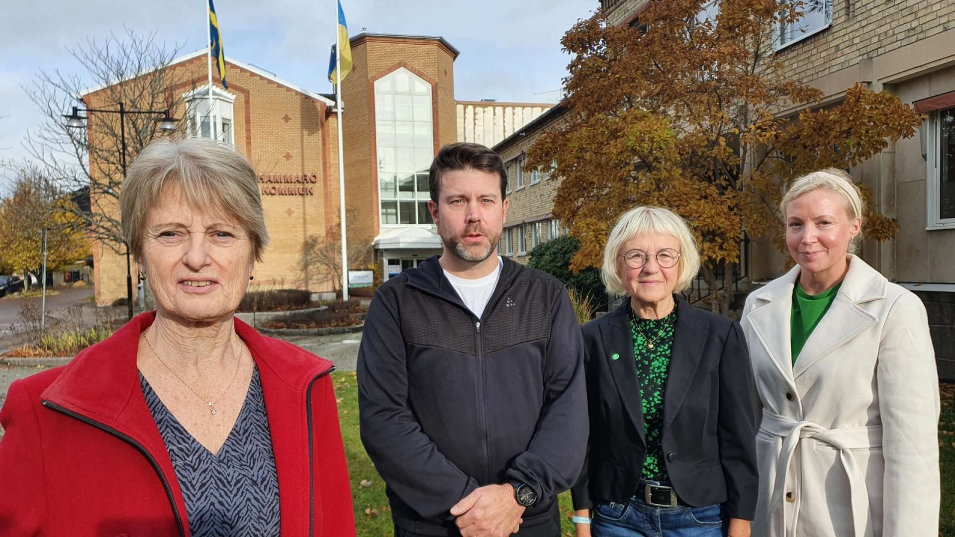 Solweig Gard (S), Dan Eriksson (C), Britt Bagge (MP), Mirja Snider (V) är gruppledarna som enats om en gemensam politisk plattform för Hammarö.