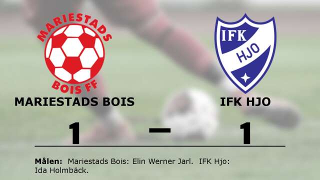Mariestads Bois FF spelade lika mot IFK Hjo