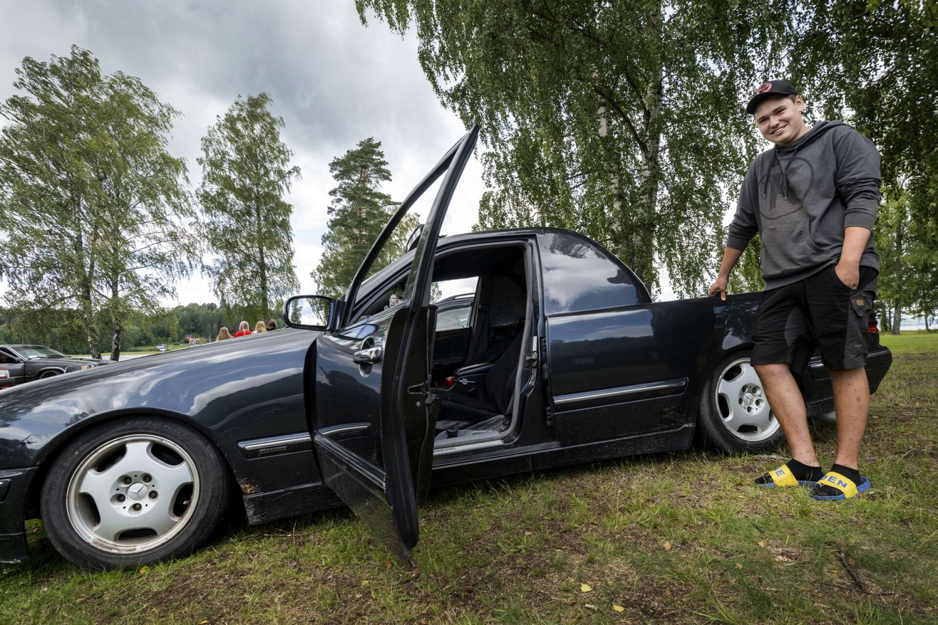 Albin Sundqvist från Grums hade siktet inställt på att vinna en av klasserna under lördagen: ”Jag siktar på att vinna risigaste kapade a-traktor”, säger han.