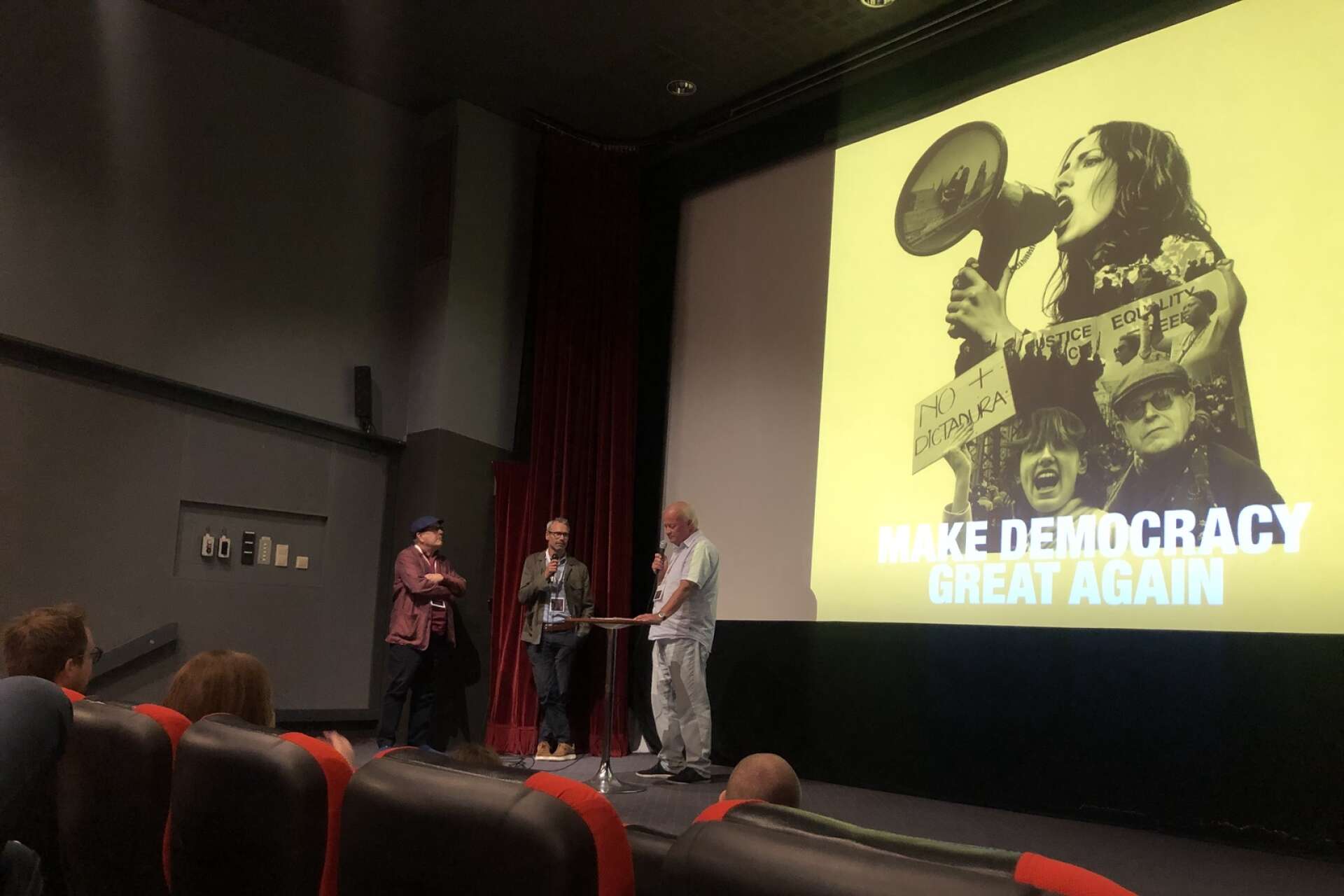 Schermans demokratifilm visades under Filmdagarna i Sundsvall. Arrangörer var Folkets Hus och Parker och nu ska filmen visas i Filipstad på Folkan Bio.