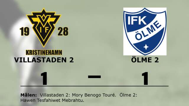 Villastadens IF spelade lika mot IFK Ölme