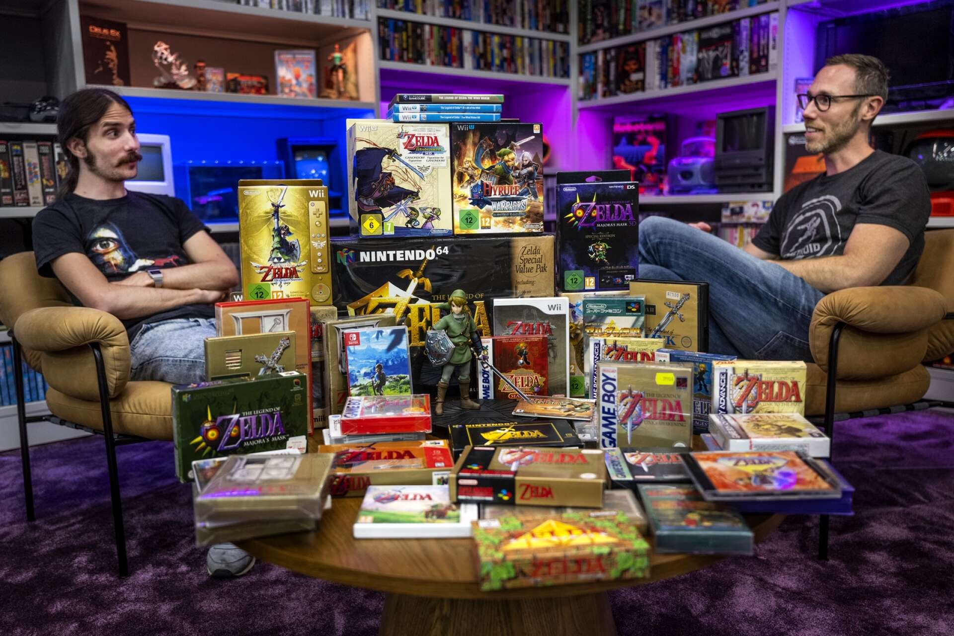 Embracer Games Archive i Karlstad har en mängd Zeldaspel i sin samling. ”Nintendo har varit väldigt duktiga på att hålla serien intressant”, säger David Boström. 
