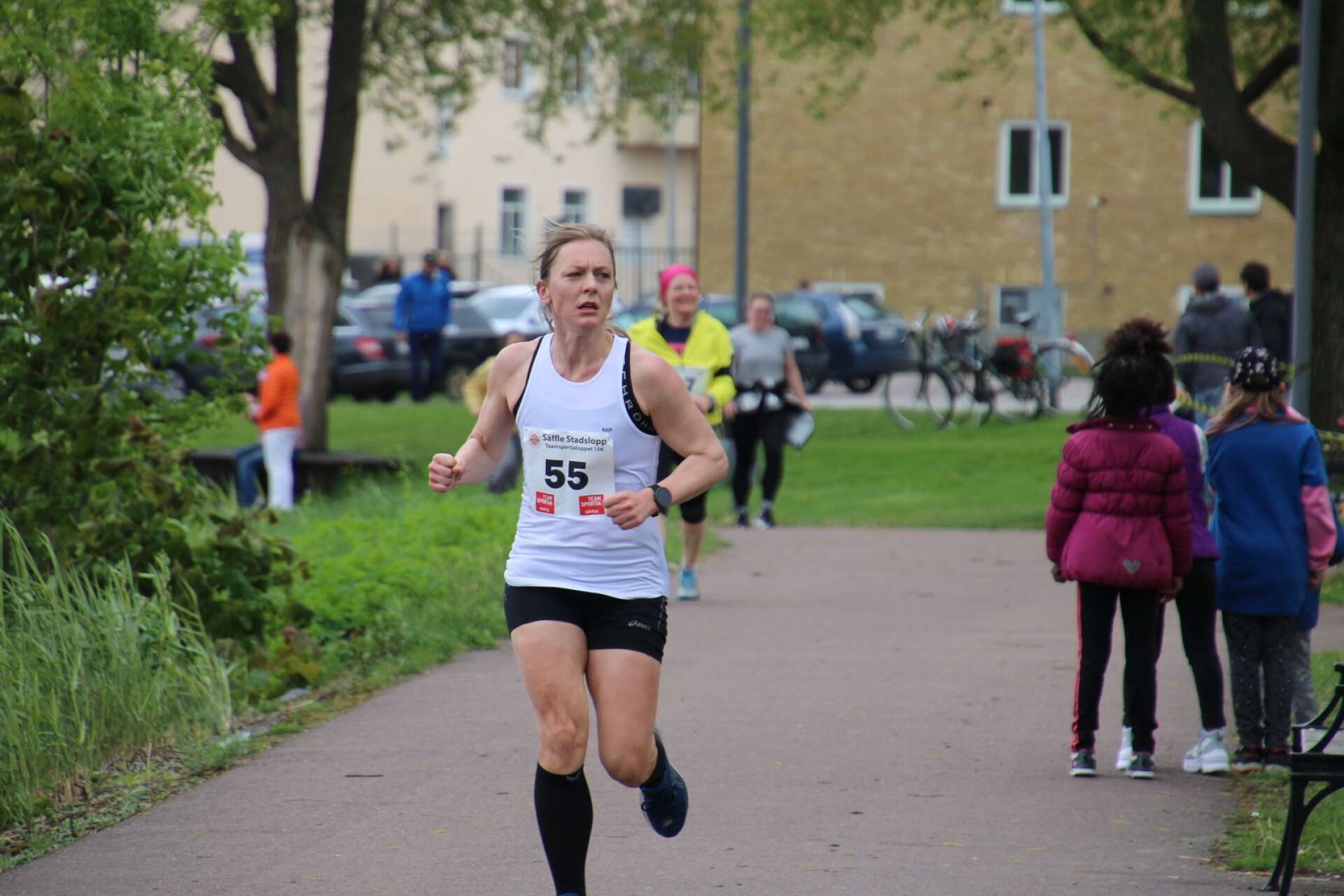 Josefin Schyllander var först i mål i damklassen, tio kilometer.