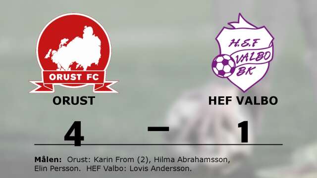 Orust FC vann mot HEF Valbo BK