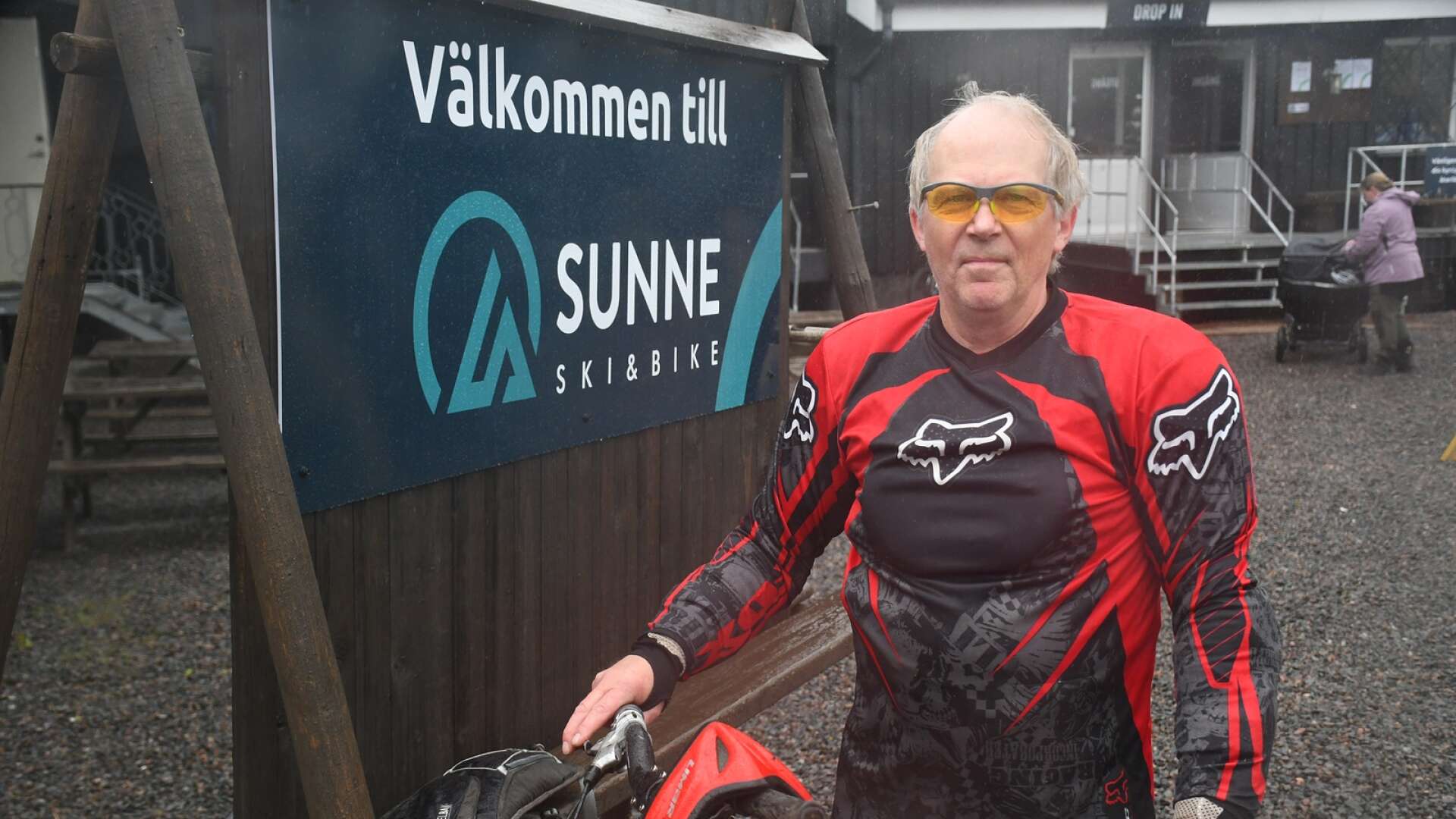 Joakim Hadders från Alingsås fick äntligen åka downhill i Sunne. 