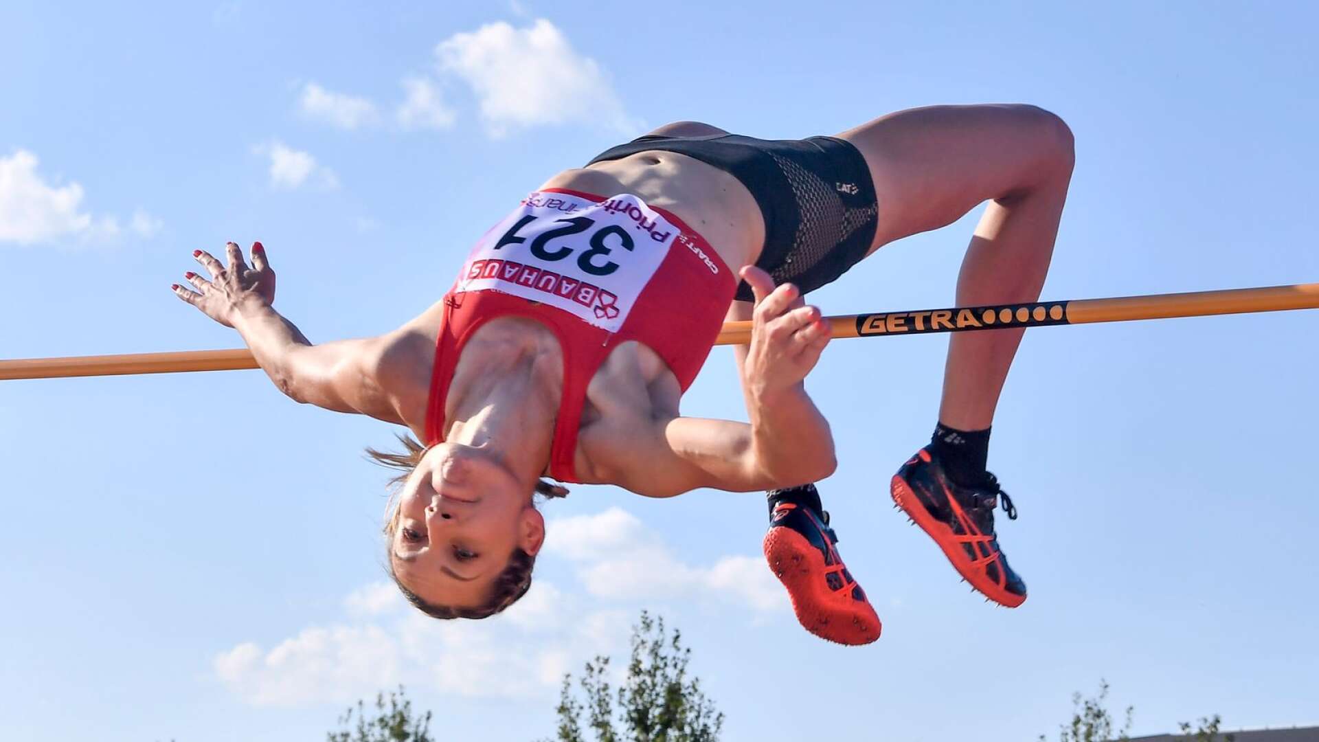 Sofie Skoog vann SM-silver i höjdhopp. 