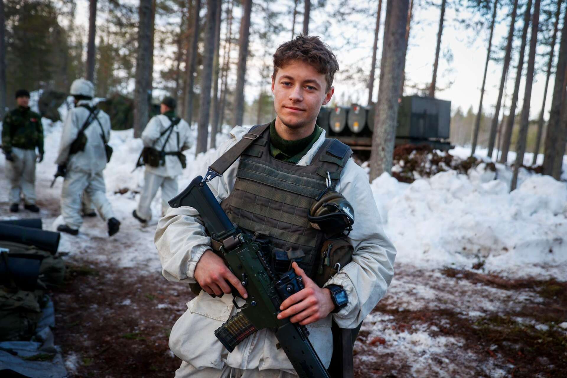 Felix Lannefelt, 22 år, från Örebro är sergeant till graden och pjäsplutonchef.