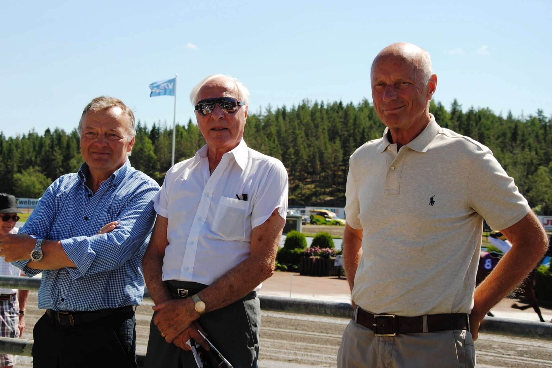 Torbjörn Jansson, till vänster, valdes in i travets Hall Of Fame 2018. Här tillsammans med Berndt Lindstedt och Stig H Johansson som också är med i Hall of Fame.