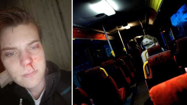 Jesper Eriksson från Lidköping blev slagen i ansiktet av en okänd man när han klev av nattbussen. Insändarskribenten tycker att mannen borde be om ursäkt.