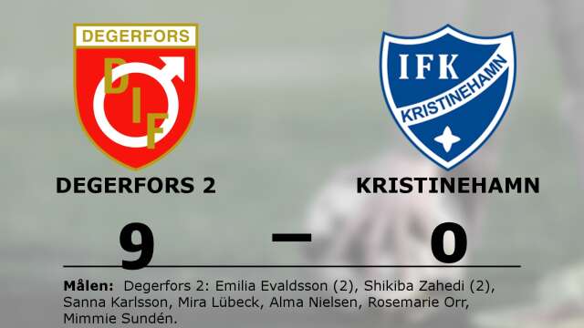 Degerfors IF Dam vann mot IFK Kristinehamn Fotboll