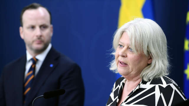 Socialtjänstminister Camilla Waltersson Grönvall (M) och KD:s Christian Carlsson.