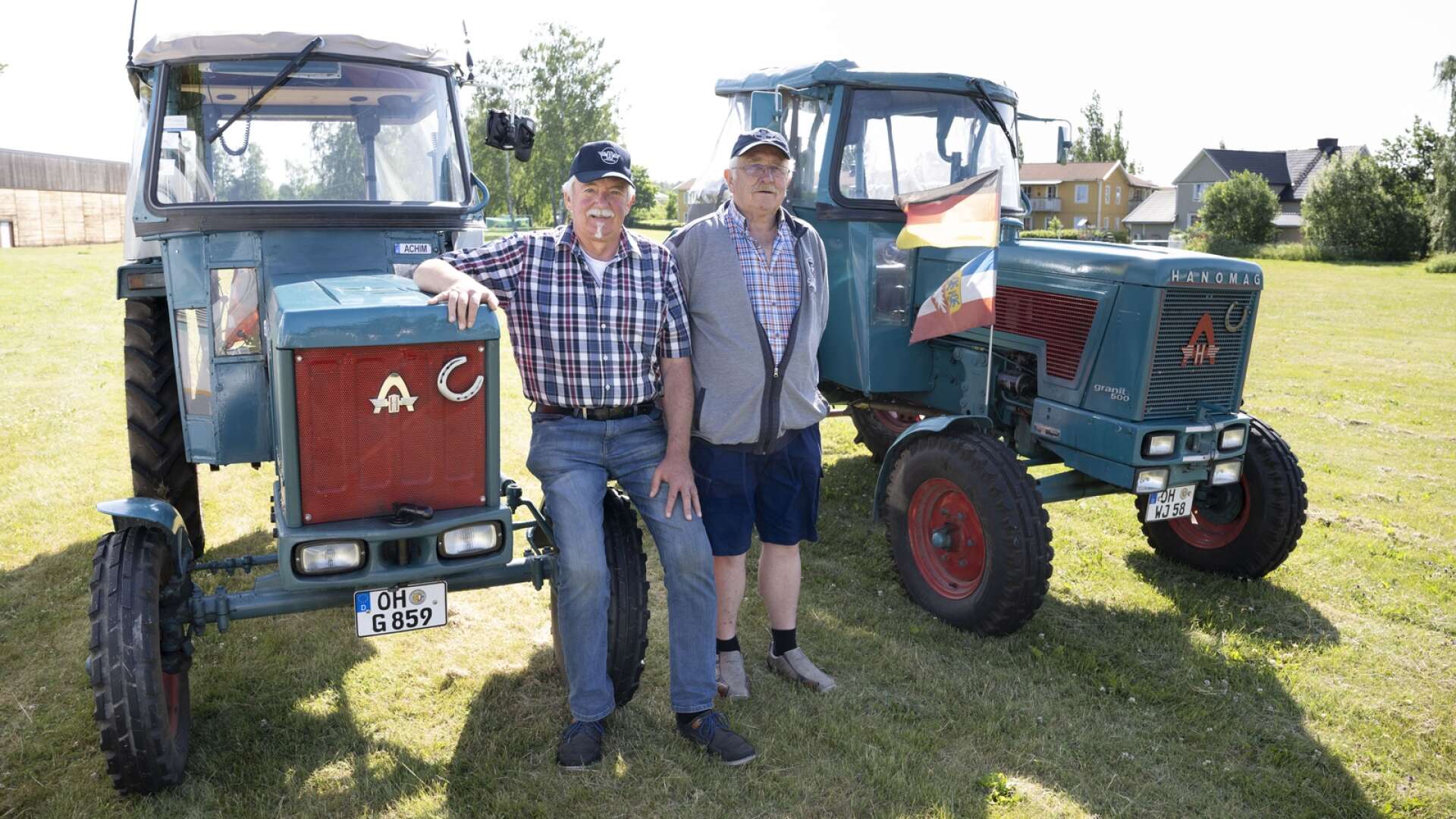 Achim Groomisch och Wenfried Jung  har åkt med traktorer från Tyskland till Forshaga.